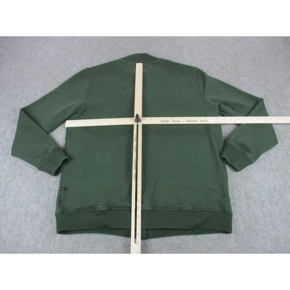 Allen Edmonds Jacket Mens Extra Large Green Bomber Fleece Lined Full Zip Pockets